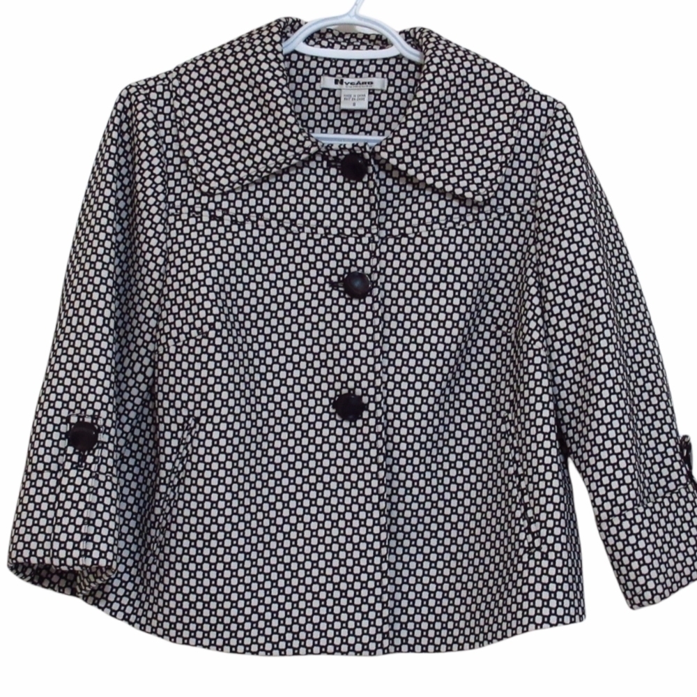 Nygard Black and white Blazer  jacket Size 8
